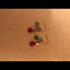 EUC American Eagle evil eye earrings